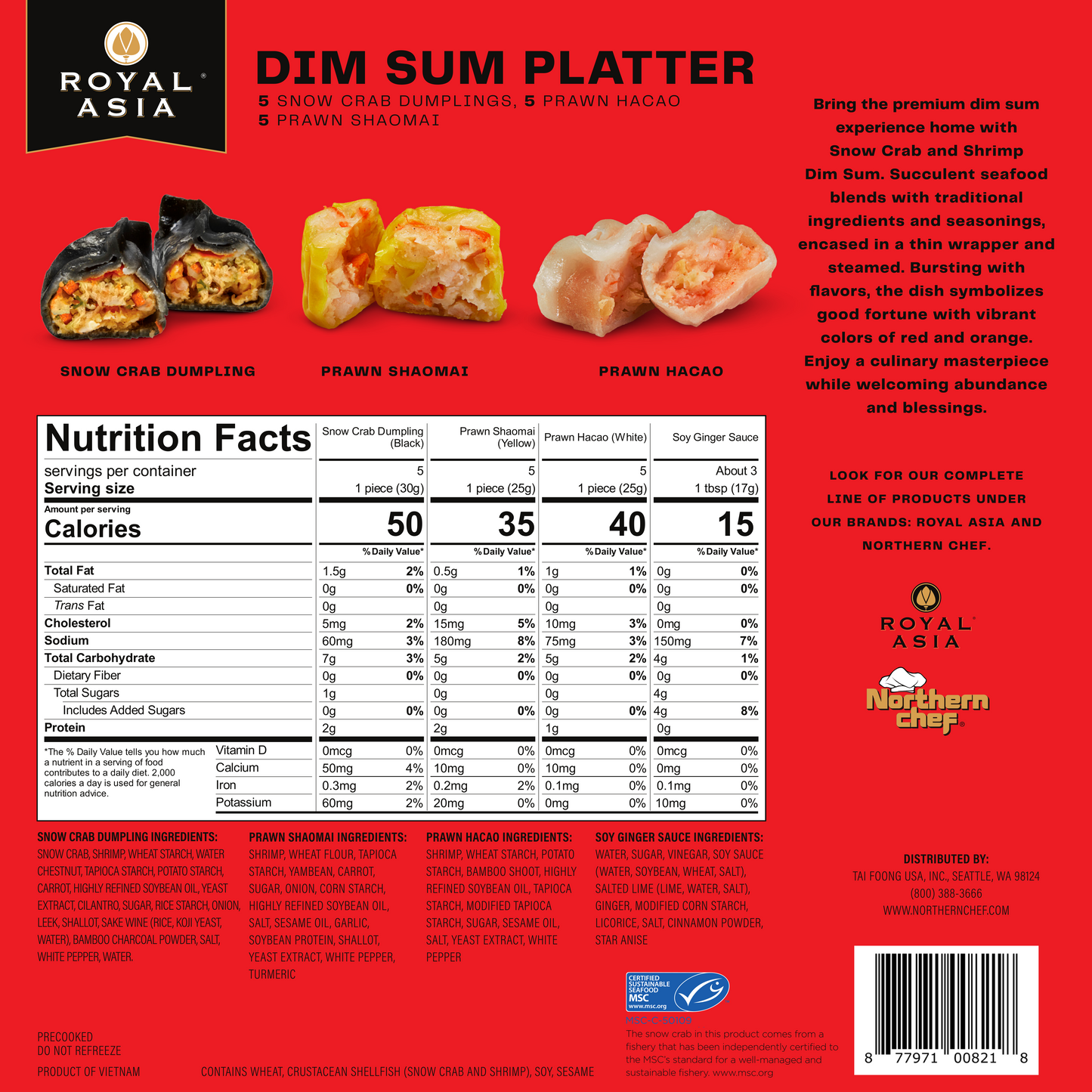 Shrimp & Snow Crab Dim Sum Platter