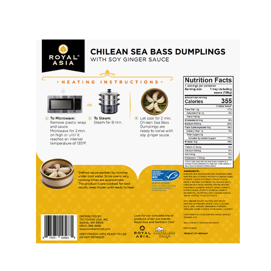 Chilean Sea Bass Dumplings