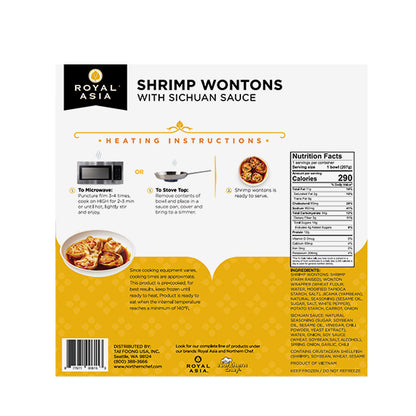 Shrimp Wontons With Sichuan Sauce